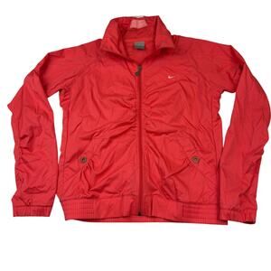 Y2K Nike Coral Red Windbreaker Jacket Size L (12-14)